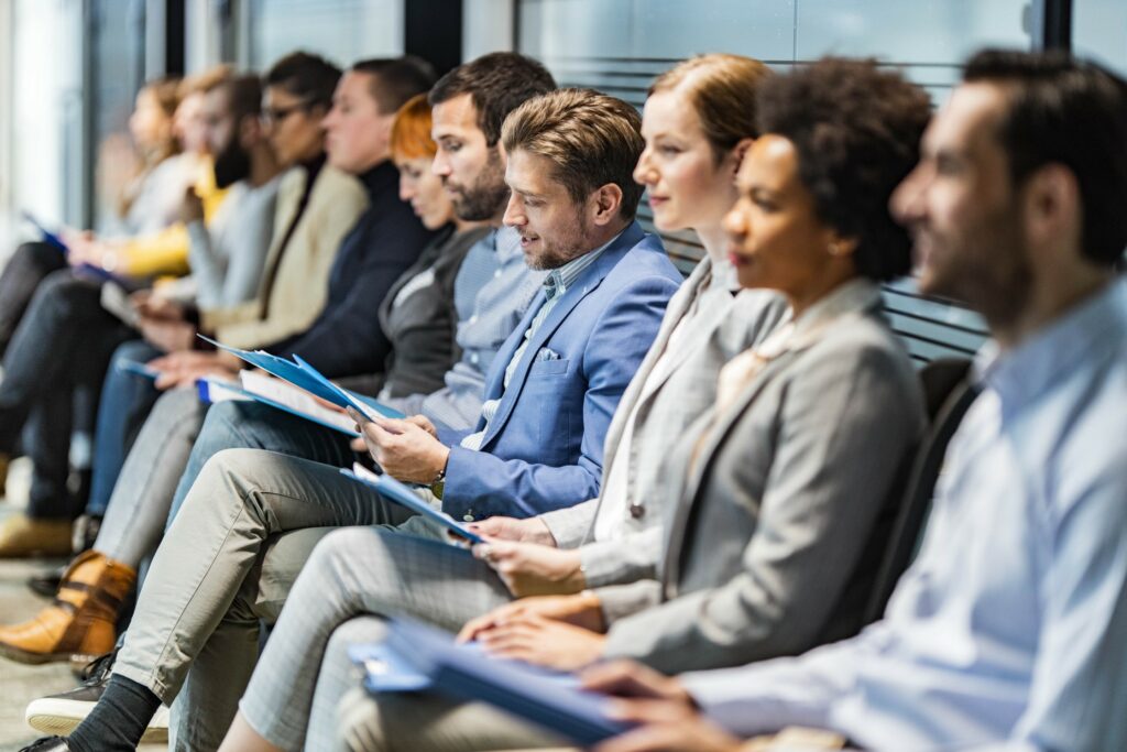 People waiting for a job interview