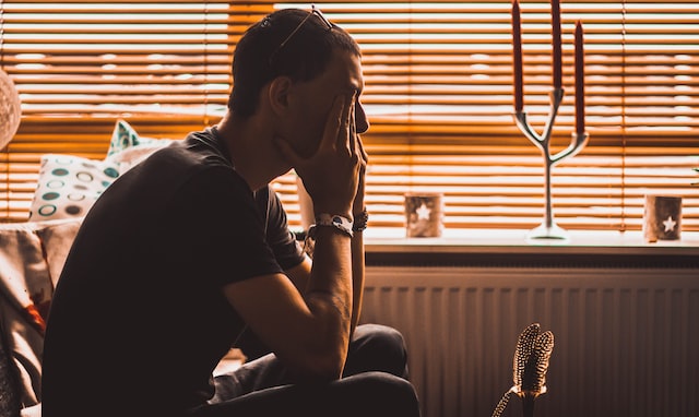 A upset man