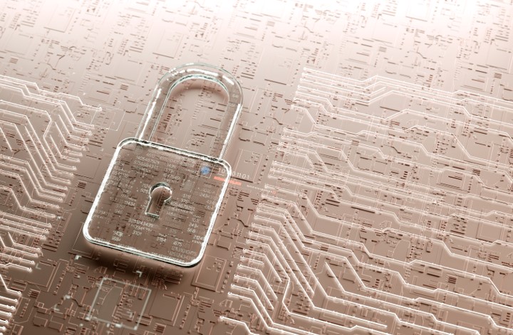 A cybersecurity padlock