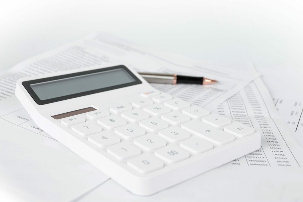 A white calculator
