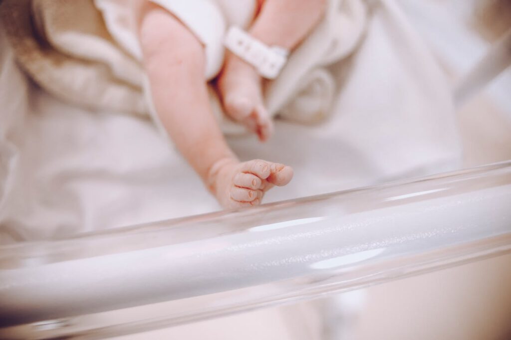 A baby's feet