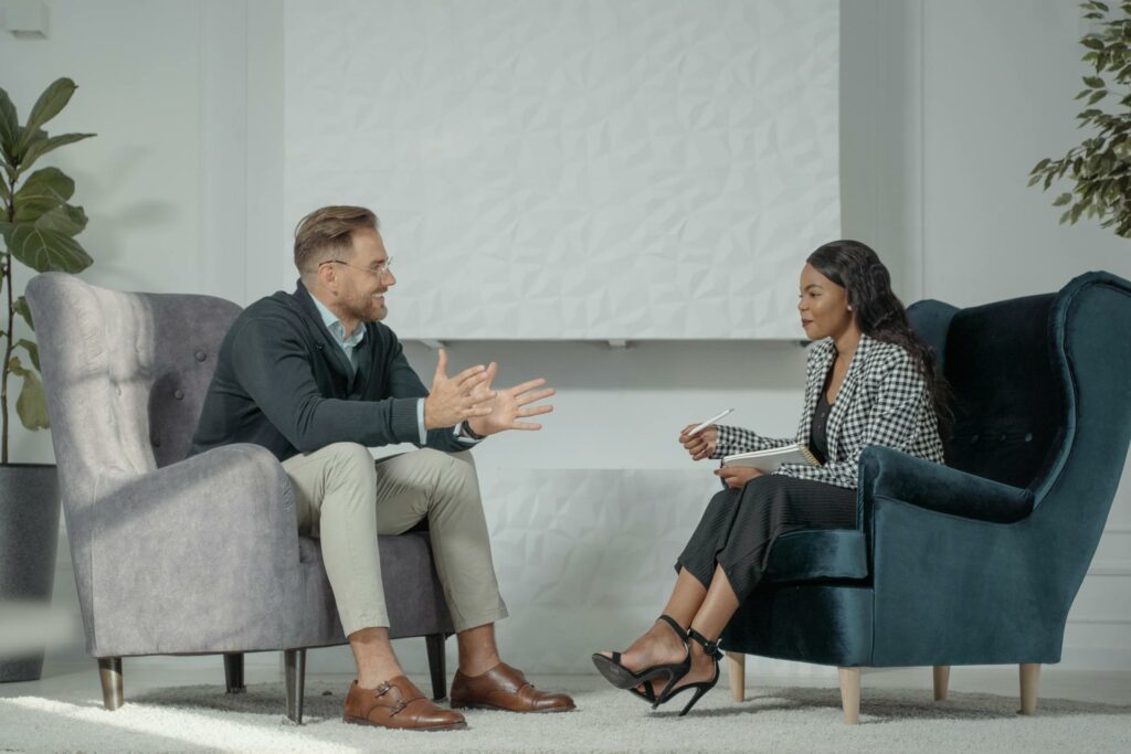 An interview in progress