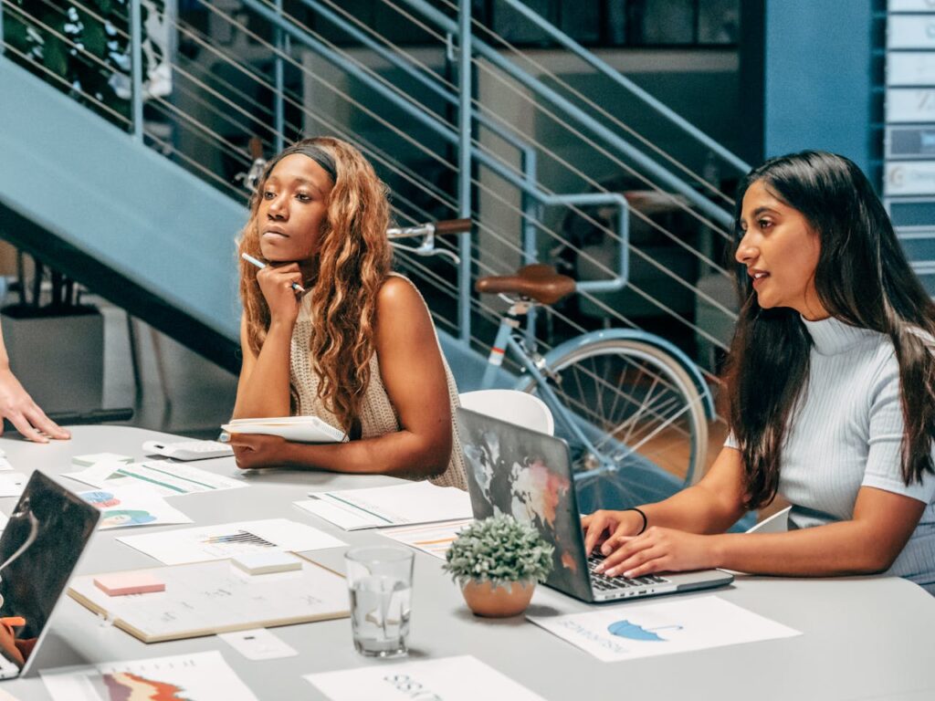 An HR meeting happening